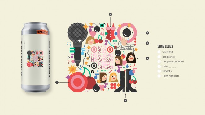 Beer can QR codes tell stories of songs that were Big in Japan