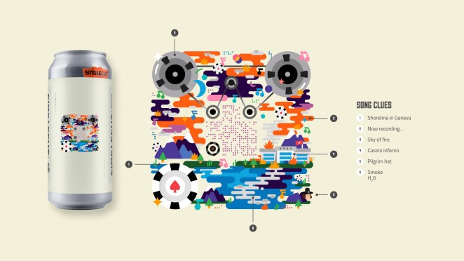 Beer can QR codes tell stories of songs that were Big in Japan