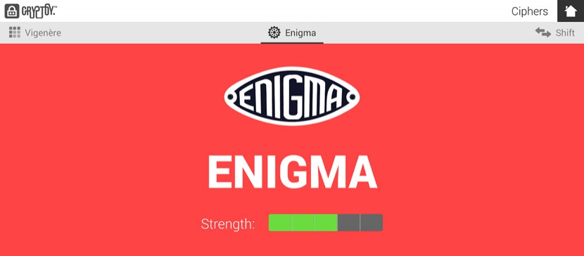 Enigma Tablet Who needs an Enigma machine when you've got a tablet?