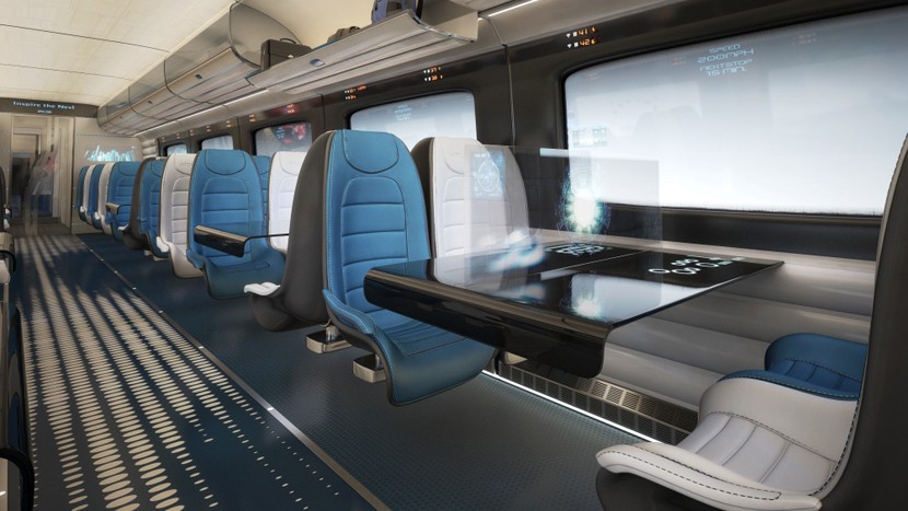 The futuristic luxury interiors of the British Bullet Train